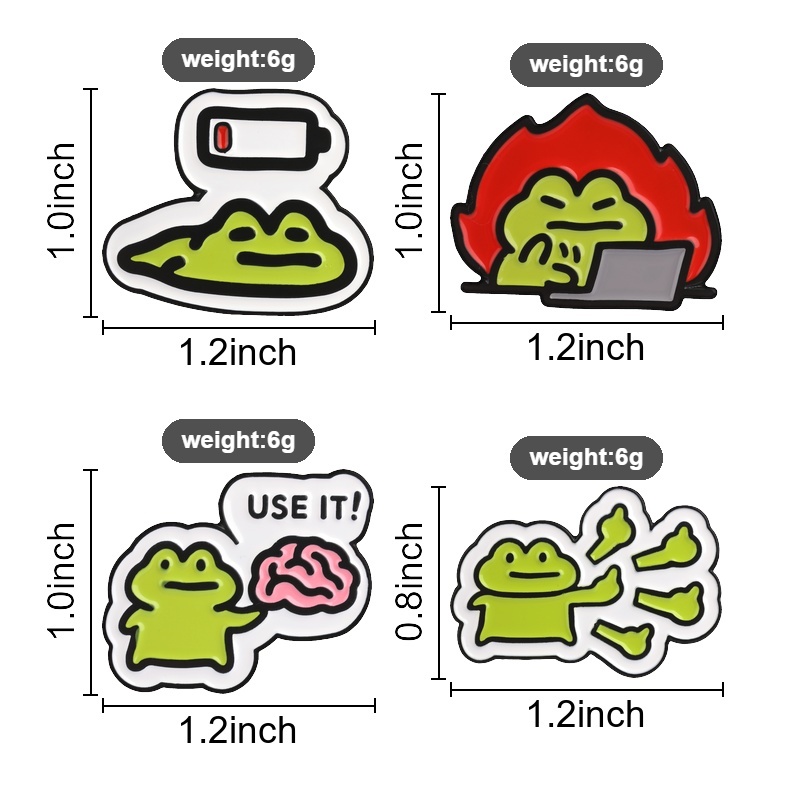 Funny Frog Badges Cute Cartoon - Kawaii Tech Accessories review and price