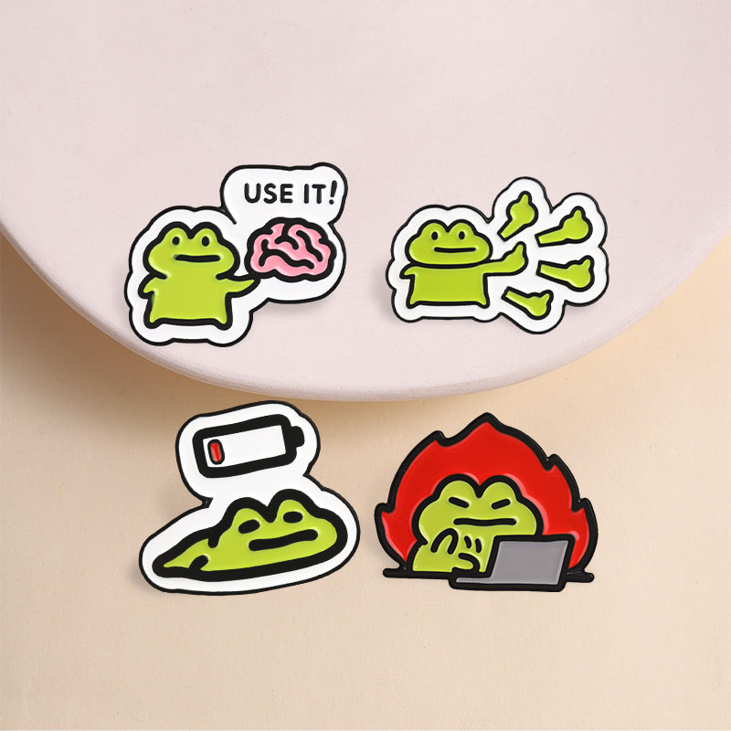 Funny Frog Badges Cute Cartoon - Kawaii Tech Accessories review and price